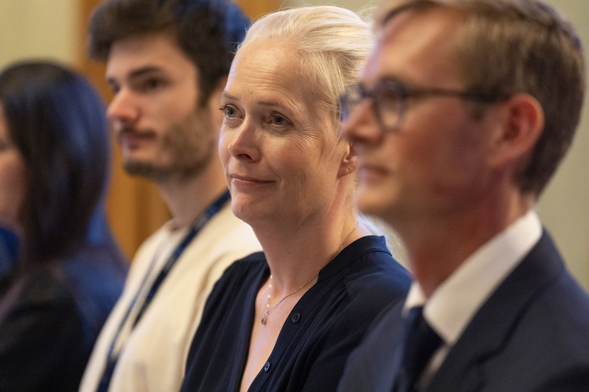 Tonje Hardersen på Haugesund rådhus. Foto: Grethe Nygaard